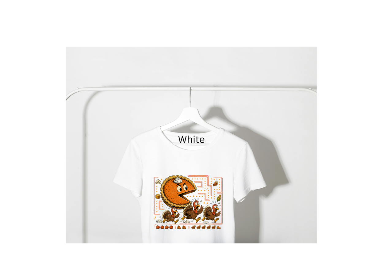 Funny Thanksgiving Fall Pie Chasing Short Sleeve T-shirt