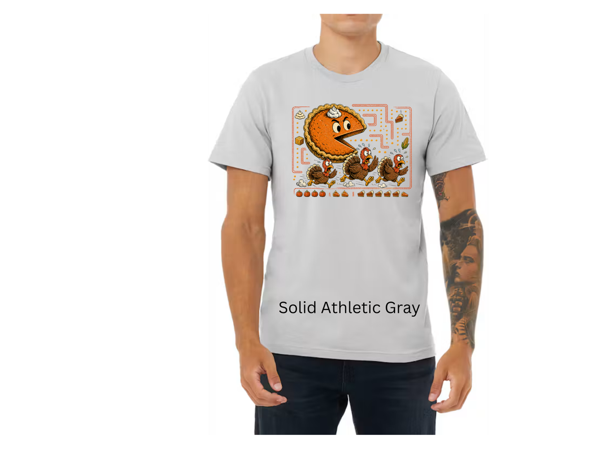 Funny Thanksgiving Fall Pie Chasing Short Sleeve T-shirt